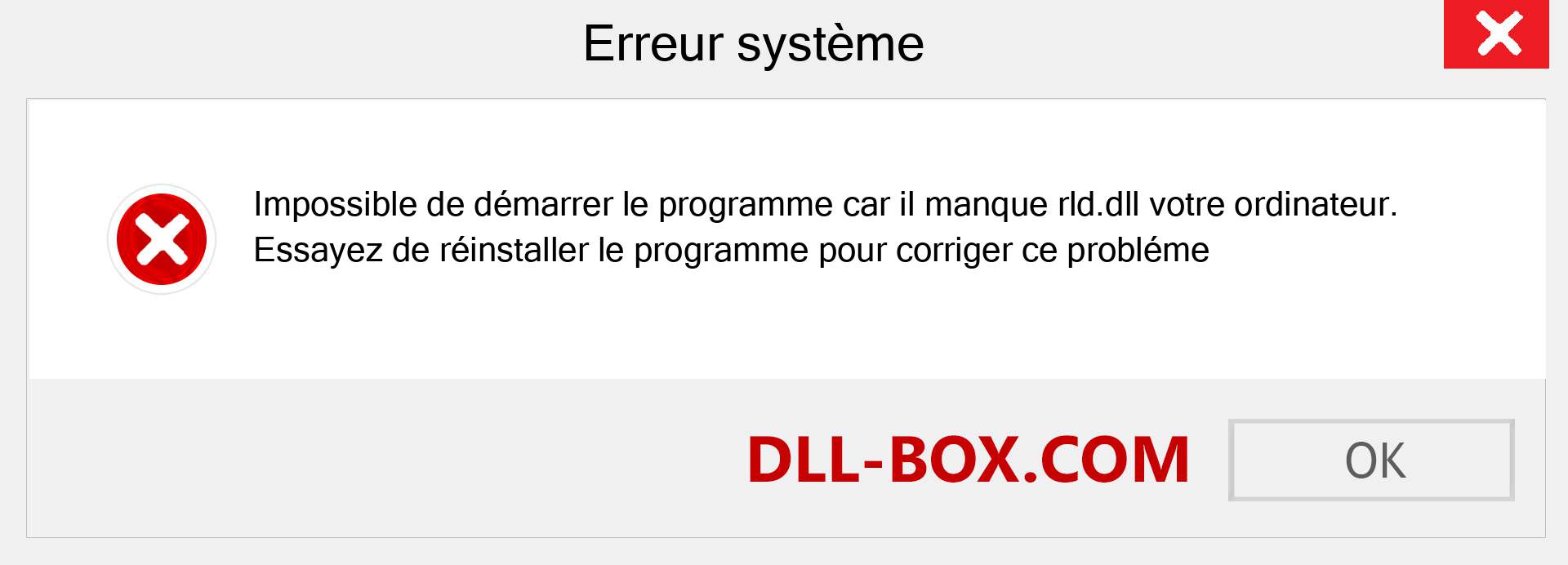 Le fichier rld.dll est manquant ?. Télécharger pour Windows 7, 8, 10 - Correction de l'erreur manquante rld dll sur Windows, photos, images